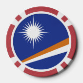 Marshall Islands vlag Poker Chips (Achterkant)