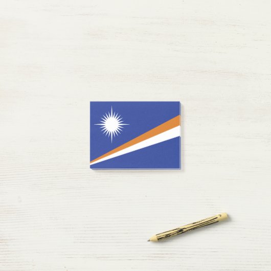 Marshall Islands vlag Post-it® Notes (Op bureau)