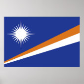 Marshall Islands vlag Poster (Voorkant)