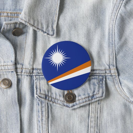 Marshall Islands vlag Ronde Button 7,6 Cm (In situ)
