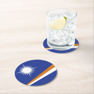 Marshall Islands vlag Ronde Kartonnen Onderzetter