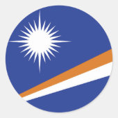 Marshall Islands vlag Ronde Sticker (Voorkant)