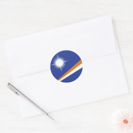 Marshall Islands vlag Ronde Sticker