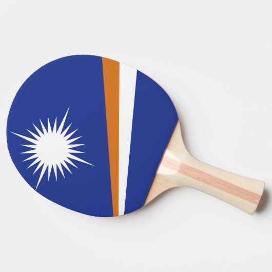Marshall Islands vlag Tafeltennisbatje (Zijkant)