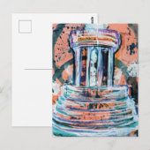 Marshall Michigan Brooks Memorial Fontein Toerist Briefkaart (Voorkant / Achterkant)