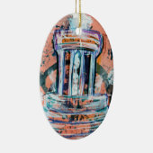 Marshall Michigan Brooks Memorial Fontein Toerist Keramisch Ornament (Rechts)