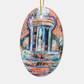 Marshall Michigan Brooks Memorial Fontein Toerist Keramisch Ornament (Links)