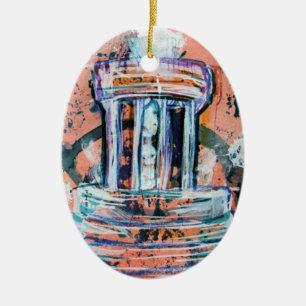 Marshall Michigan Brooks Memorial Fontein Toerist Keramisch Ornament