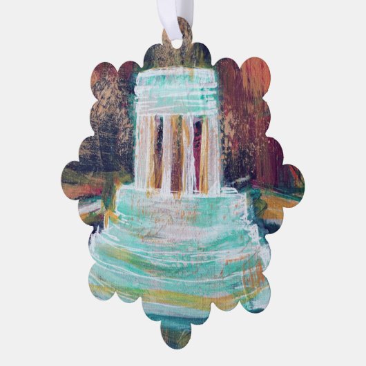 Marshall Michigan Brooks Memorial Fontein Toerist Ornament Kaart (Links)