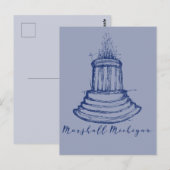 Marshall Michigan Fontein Briefkaart (Voorkant / Achterkant)