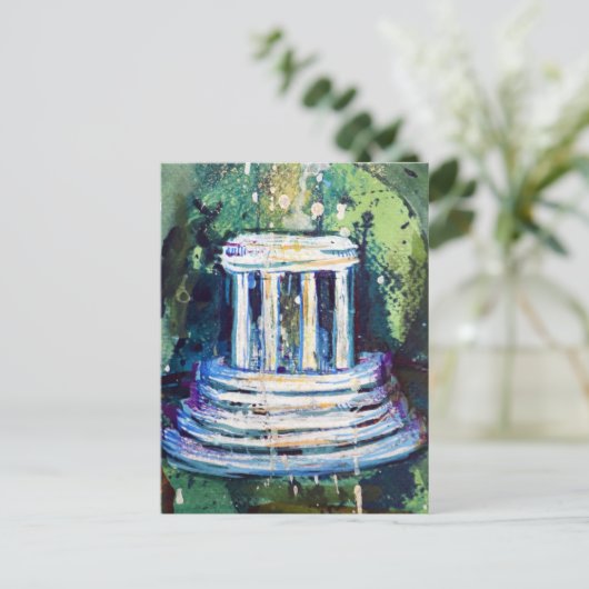 Marshall Michigan Fountain Abstracte kunst Briefkaart (Staand voorkant)