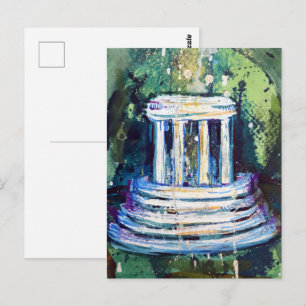 Marshall Michigan Fountain Abstracte kunst Briefkaart