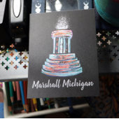 Marshall Michigan Fountain Briefkaart