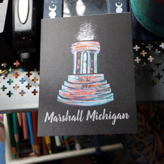 Marshall Michigan Fountain Briefkaart