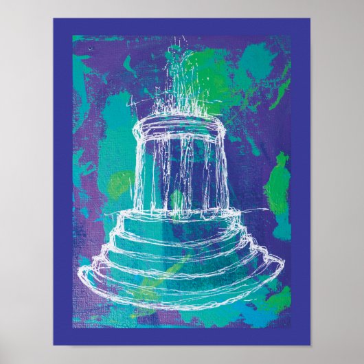 Marshall Michigan Fountain Poster (Voorkant)