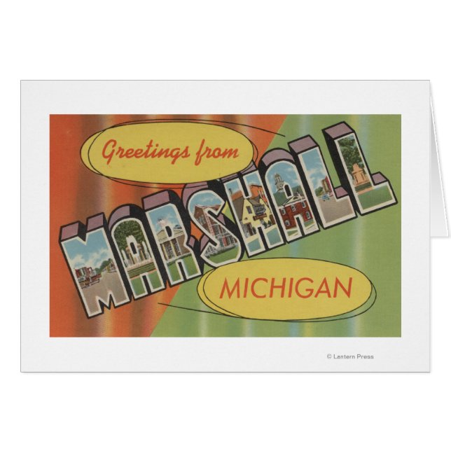 Marshall, Michigan - Grote letterscènes (Voorkant Horizontaal)