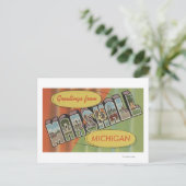 Marshall, Michigan - Grote letterscènes Briefkaart (Staand voorkant)