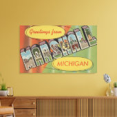 Marshall, Michigan - Grote letterscènes Canvas Afdruk (Insitu (Woonkamer))