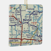 Marshall MO  kaart Keramisch Ornament (Rechts)