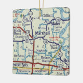 Marshall MO  kaart Keramisch Ornament (Links)
