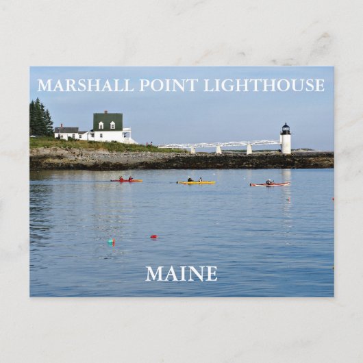 Marshall Point Light, Port Clyde Maine Briefkaart (Voorkant)