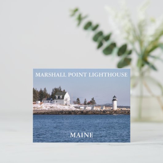 Marshall Point Light, Port Clyde Maine Briefkaart (Staand voorkant)