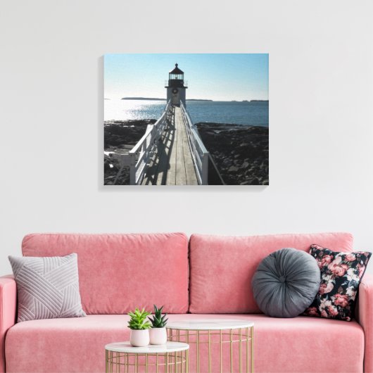 Marshall Point Lighthouse 7 Canvas Afdruk (Insitu (Woonkamer))