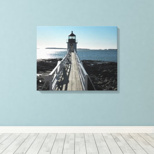 Marshall Point Lighthouse 7 Canvas Afdruk (Insitu (Houten vloer))