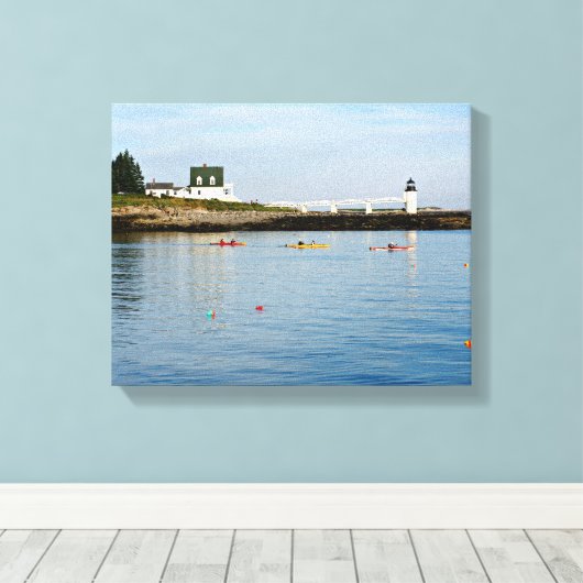 Marshall Point Lighthouse Maine Wrapped Canvas (Insitu (Houten vloer))
