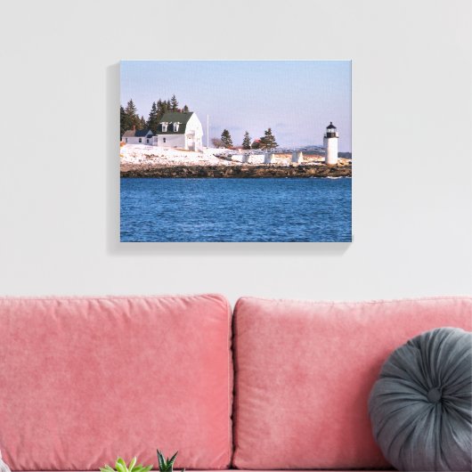 Marshall Point Lighthouse Maine Wrapped Canvas (Insitu (Woonkamer))