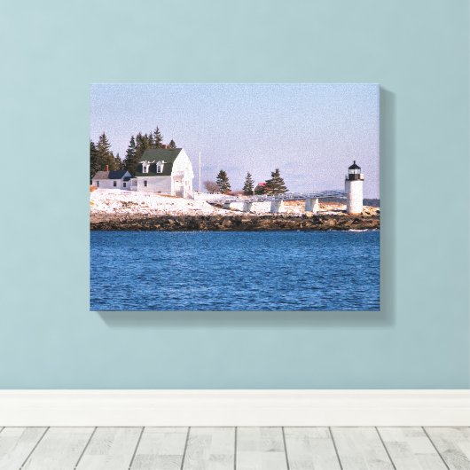 Marshall Point Lighthouse Maine Wrapped Canvas (Insitu (Houten vloer))