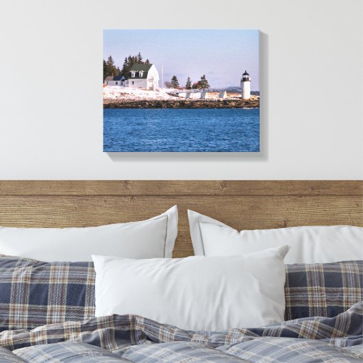 Marshall Point Lighthouse Maine Wrapped Canvas (Insitu (Slaapkamer))