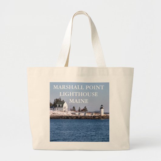 Marshall Point Lighthouse, Port Clyde Maine Grote Tote Bag (Voorkant)