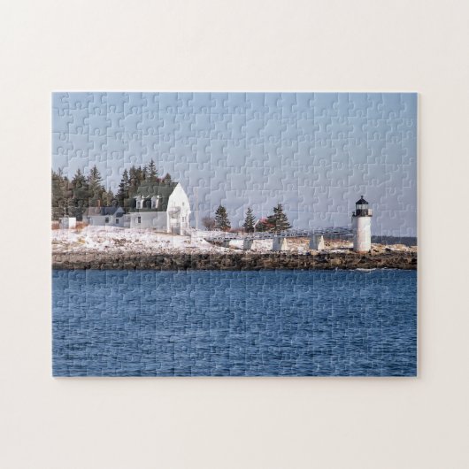 Marshall Point Lighthouse, Port Clyde Maine Legpuzzel (Horizontaal)