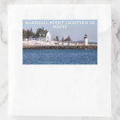 Marshall Point Lighthouse, Port Clyde Maine Rechthoekige Sticker (Tas)