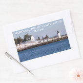 Marshall Point Lighthouse, Port Clyde Maine Rechthoekige Sticker (Envelop)