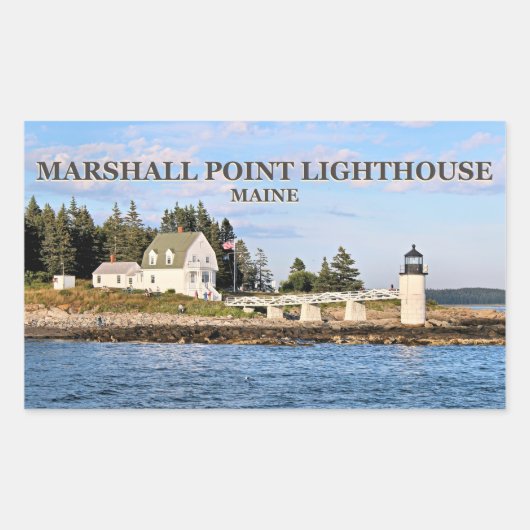 Marshall Point-vuurtoren, Maine-Stickers Rechthoekige Sticker (Voorkant)