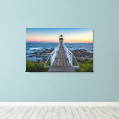 Marshall Point-vuurtoren op Sunset Canvas Afdruk (Insitu (Houten vloer))