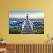Marshall Point-vuurtoren op Sunset Canvas Afdruk (Insitu (Woonkamer))