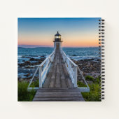 Marshall Point-vuurtoren op Sunset Notitieboek (Achterkant)