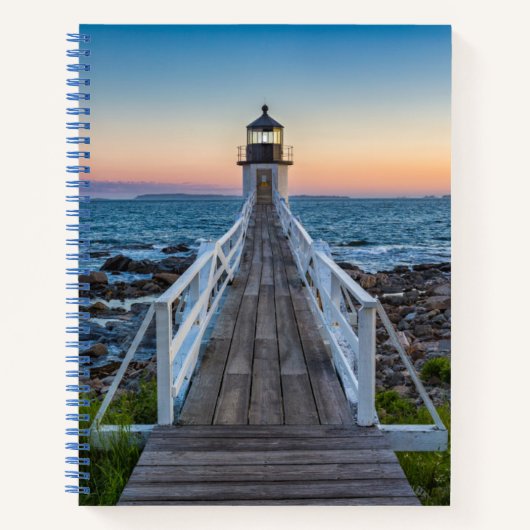 Marshall Point-vuurtoren op Sunset Notitieboek (Voorkant)