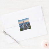 Marshall Point-vuurtoren op Sunset Vierkante Sticker (Envelop)