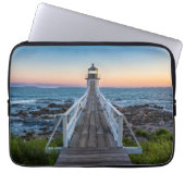 Marshall Point-vuurtoren op zonsondergang Laptop Sleeve (Voorkant)
