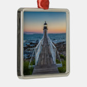 Marshall Point-vuurtoren op zonsondergang Metalen Ornament (Rechts)