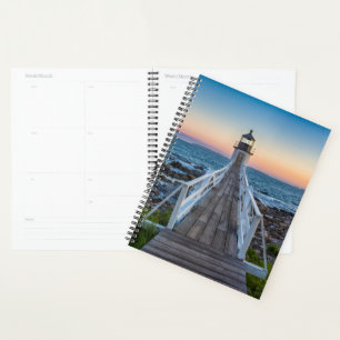 Marshall Point-vuurtoren op zonsondergang Planner