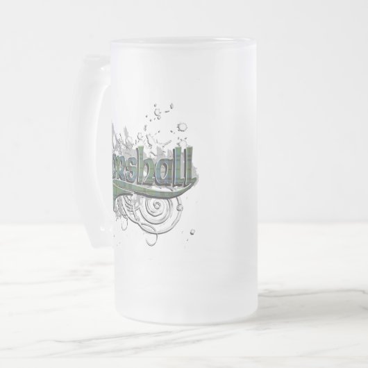 Marshall Tartan Grunge Matglas Bierpul (Voorkant links)