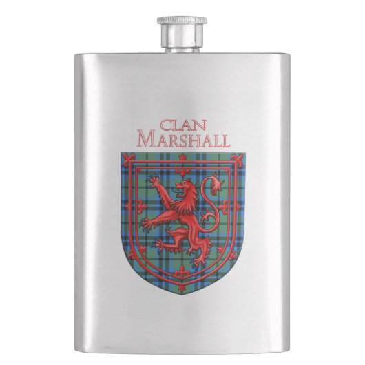 Marshall Tartan Scottish Plaid Lion Rampant Flacon (Voorkant)