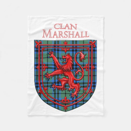 Marshall Tartan Scottish Play Lion Rampant Fleece Deken (Voorkant)