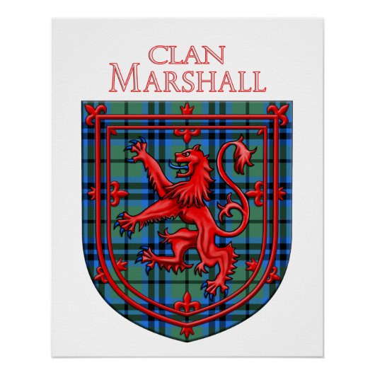 Marshall Tartan Scottish Play Lion Rampant Perfect Poster (Voorkant)