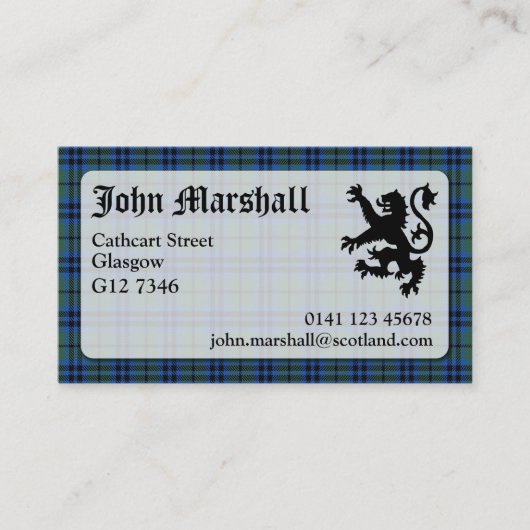 Marshall Tartan Visitekaartje (Voorkant)